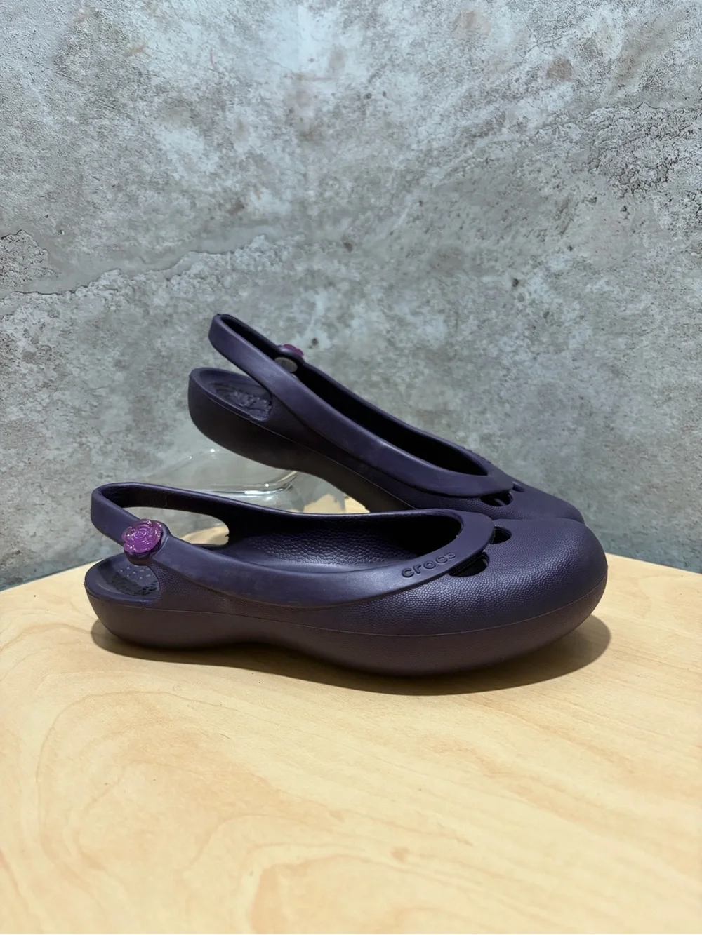Purple Crocs Jayna slingback ballet flat size women’s 4